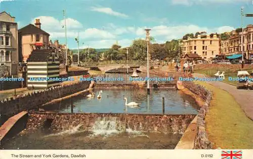 R534255 Dawlish The Stream and York Gardens E T W Dennis Photocolour