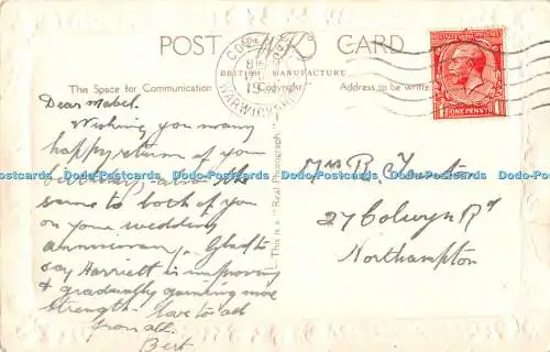 R536482 Mit Liebe und Geburtstagsgrüßen gelbe Blumen W und K RP 1931