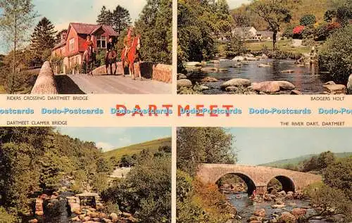 R536490 Dartmeet Riders Crossing Dartmeet Bridge Badgers Holt Jarrold Cotman Cool