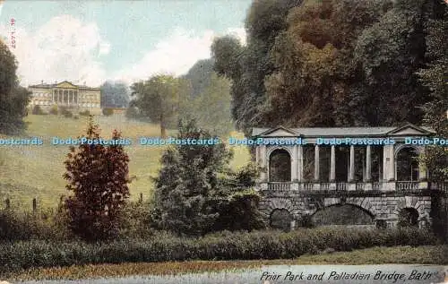 R536531 Bath Prior Park and Palladian Bridge F Hartmann 1905