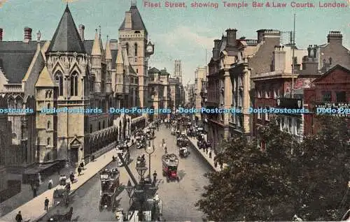 R534491 London Fleet Street zeigt Temple Bar and Law Courts W H S und S Aldwyc