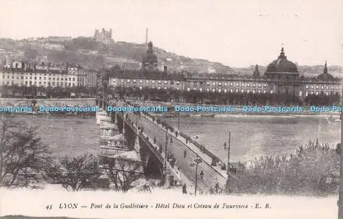 R536638 Lyon Pont de la Guillotiere Hotel Dieu et Coteau de Fourviere Imp Phot D