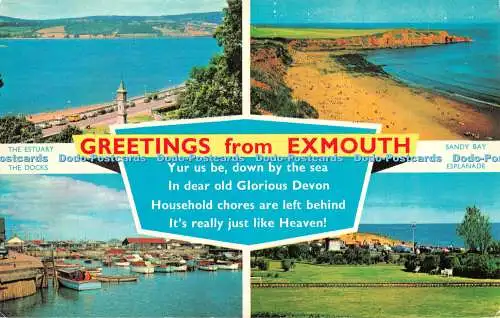 R534605 Greetings From Exmouth The Docks E T W Dennis Multi View 1979