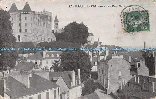 R539627 17 Pau Le Chateau vu du Parc National 1913