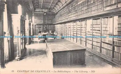 R539634 39 Chateau de Chantilly La Bibliotheque Library ND Levy et Neurdein Reun