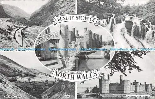 R536944 Beauty Spots of North Wales Conway Castle Multi View 1961