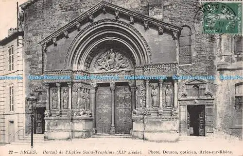 R539708 22 Arles Portail de lEglise Saint Trophime XIIe siecle Douzon 1912