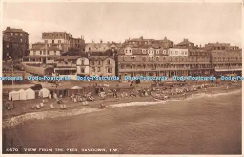 R537040 Sandown View From the Pier W J Nigh A Monochrome Photogravure 1950