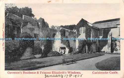 R537044 Carisbrooke Castle Governor Residence and Princess Elizabeth Windows The