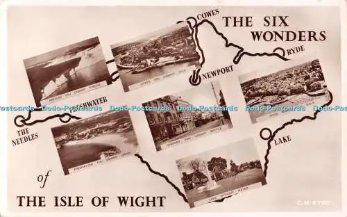 R537052 Die sechs Wunder der Isle of Wight Süßwasser Donner und Clayden RP M