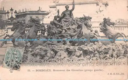 R539768 25 Bordeaux Monument des Girondins groupe gauche J H B Ed Bx