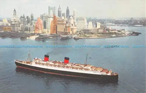 R537163 Cunard R M S Queen Elizabeth Postkarte