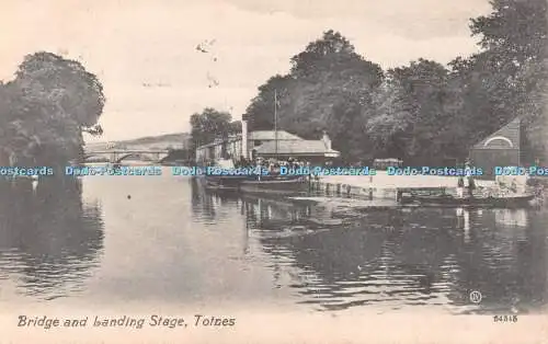 R539905 Brücke und Landung Stage Totnes 54313 Valentines Serie 1908