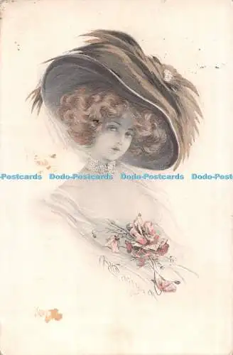 R540002 A Dream of Fair Women Tuck Handcoloured Photogravure Series 2868 1911