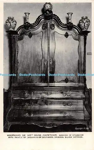 R540237 Capetown Koopmans de Wet House Armoire of Stinkwood with Paneels of Casua