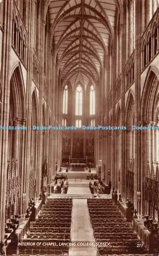 R540574 Sussex Innenraum der Chapel Lancing College A W W Wardell RP