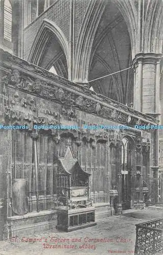 R540662 Westminster Abbey St Edward Leinwand- und Krönungsstuhl Valentine Serie