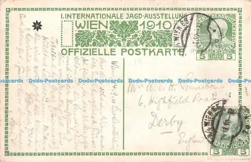 R540808 Mann mit Hut und Gehstock im Wald J Weiner I Internationale Jagd