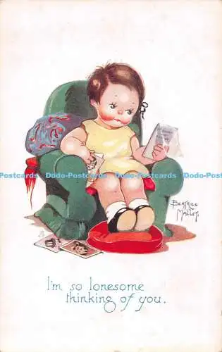 R540869 I m So Lonesome Thinking of You Cute Kiddies Tuck Oilette Serie 3 Nr 36