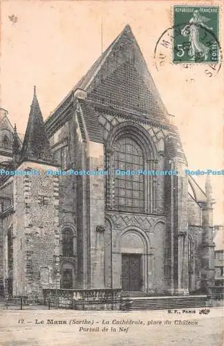 R540875 Le Mans Sarthe La Cathedrale Place du Chateau Portail de la Nef B F