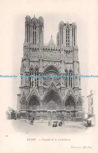 R542143 Reims Facade de la Cathedrale Neurdein Freres ND Phot