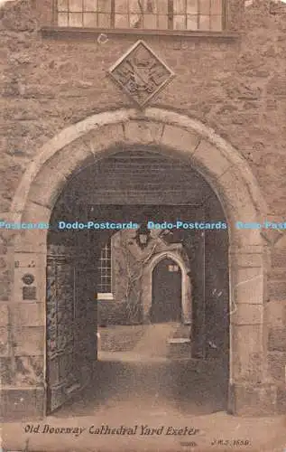 R544639 Exeter Cathedral Yard Old Doorway J Welch 1916