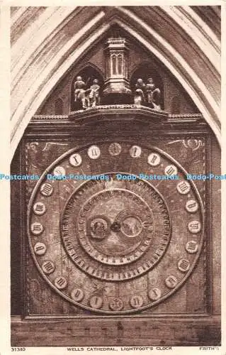 R542210 Wells Cathedral Lightfoot Clock F Frith