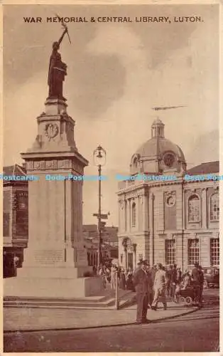 R544718 Luton War Memorial and Central Library E T W Dennis 1943