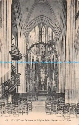 R544747 Rouen Interieur de l Eglise Saint Vincent ND Phot