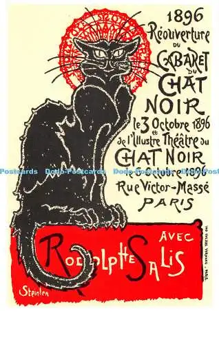 R544767 Rodolphe Salis Dalkeith Classic Poster Card No P 52 Alexandre Steinlen 1