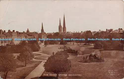 R544886 Coventry The Three Spires T H Co RP