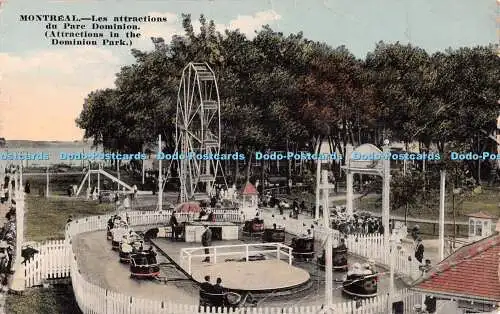 R544887 Montreal Les attractions du Parc Dominion European Post Card No 183