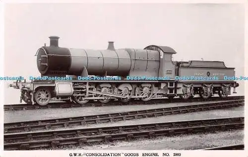 R541387 G W R Consolidation Goods Engine No 2803 Great Western Railway Series 6