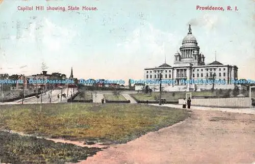 R542588 Providence Capitol Hill Showing State House W R Buffington Poly Chrome 1