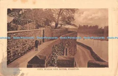 R541473 City Walls and River Chester Brown and Rawcliffe 1915