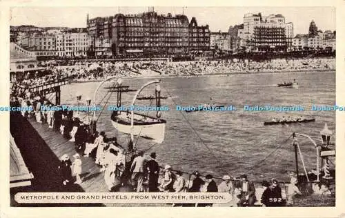 R542628 Brighton Metropole und Grand Hotels vom West Pier A W W