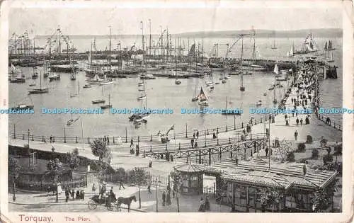 R545155 Torquay The Pier Bild Briefpapier Pfau 1911