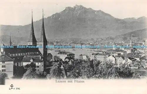 R542705 Luzern mit Pilatus G P Postkarte