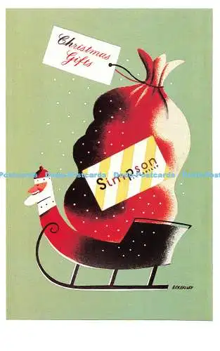 R541586 Weihnachtsgeschenke Simpson Piccadilly Dalkeith Poster Karte P 198 Thomas Eck