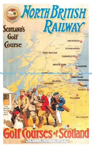 R541602 North British Railway Schottland Golfplatz Poster Dalkeith Verlag Ca