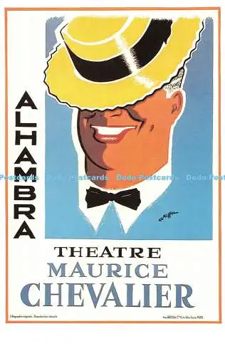 R541661 Alhambra Theater Maurice Chevalier Dalkeith Poster Karte P 137 C Differ
