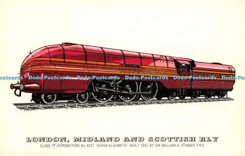 R542820 London Midland and Scottish Rly Class 7 P No 6221 Queen Elizabeth Sir Wi