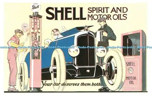 R542829 Shell Spiritus und Motoröle frühe Shell Poster Dalkeith Verlagskarte