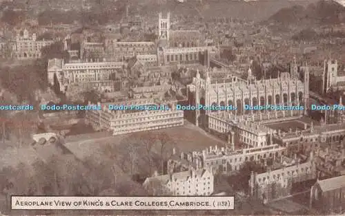 R547182 Flugzeugblick auf Kings and Clare College Cambridge 1132 Photochrom