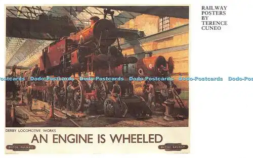 R542871 Derby Lokomotive funktioniert eine Lok ist Eisenbahnplakate auf Rädern von Terence C