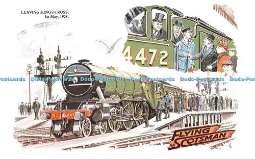 R542895 Flying the Scotsman Leaving Kings Cross L N E R Dalkeith Picture Postcar