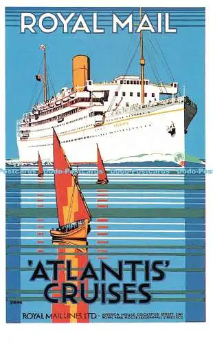 R541776 Royal Mail Atlantis Cruises Dalkeith Classic Poster Card P 112 Kenneth S