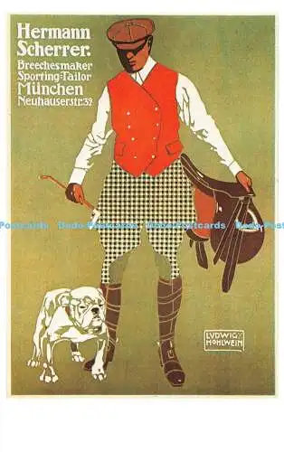 R541783 Hermann Scherrer Dalkeith Classic Plakatkarte Nr P 35 Ludwig Hohlwein