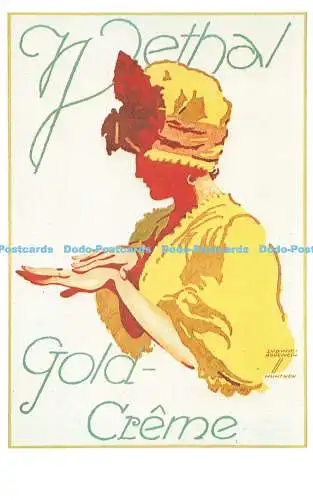 R541785 Gold Creme Dalkeith Classic Poster Card No P 33 Ludwig Hohlwein