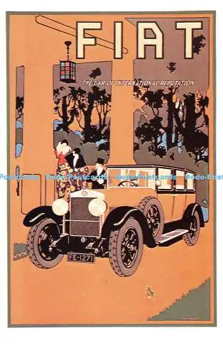 R541788 Fiat The Car of International Reputation Dalkeith Classic Poster Card No